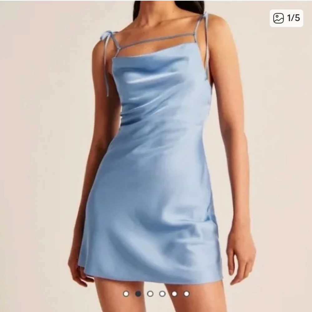 Abercrombie & Fitch Bluw Tie Strap Slip Mini Dress Size Small Petite SP NWOT